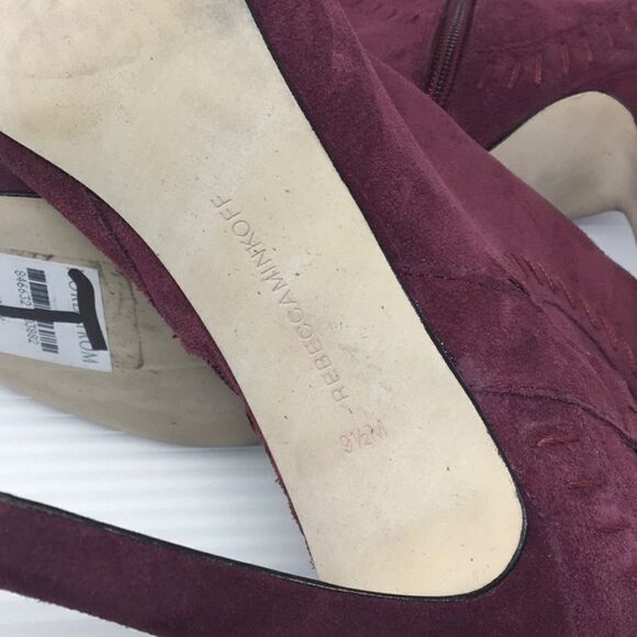 Rebecca Minkoff Suede Peep Toe Ankle Boot (A15) - Picture 5 of 5